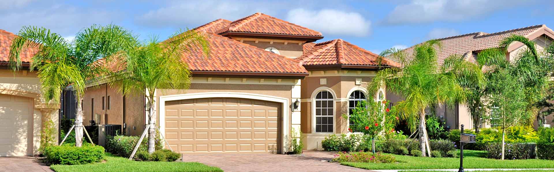 Mediterranean stle home with tile roof